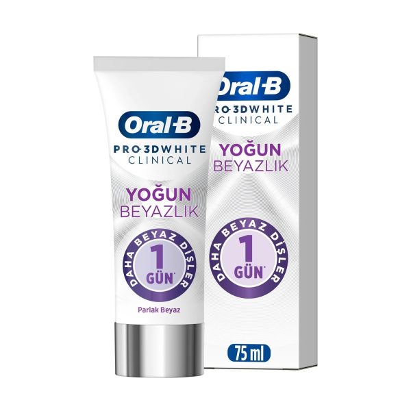 Oral-B Pro 3D White Clinical Yoğun Beyazlık Diş Macunu Parlak Beyaz 75 ml
