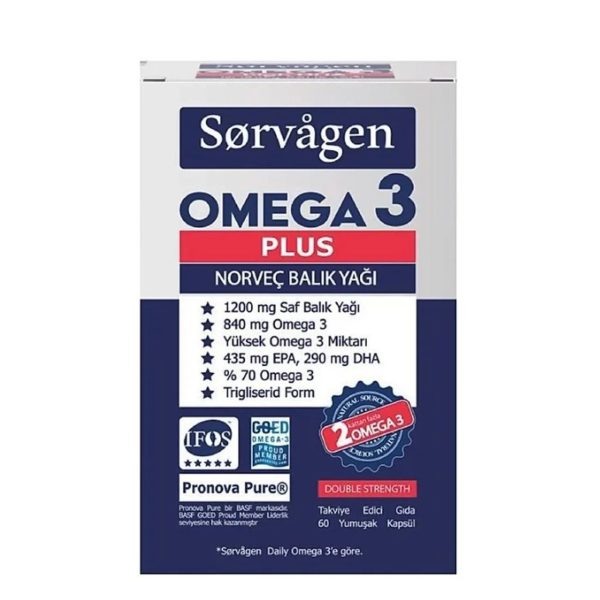 Sorvagen Omega 3 Plus Norveç Balık Yağı 60 Kapsül