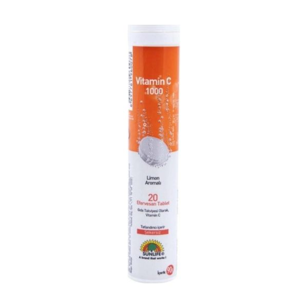 Sunlife Vitamin C 1000 mg 20 Efervesan Tablet