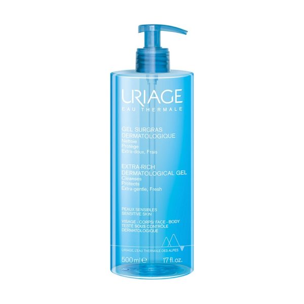 Uriage Gel Surgras Dermatological Extra Rich Yüz Vücut Tüm Ciltlere Uygun Duş Jeli 500 ml